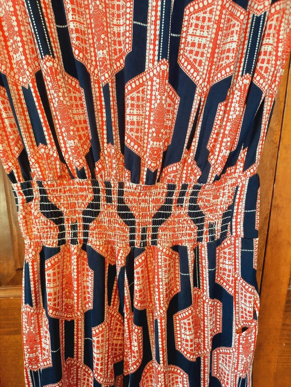 T-Bags Of Los Angeles Geometric Sleeveless Shorts Romper Pockets Size Large - Picture 16 of 16